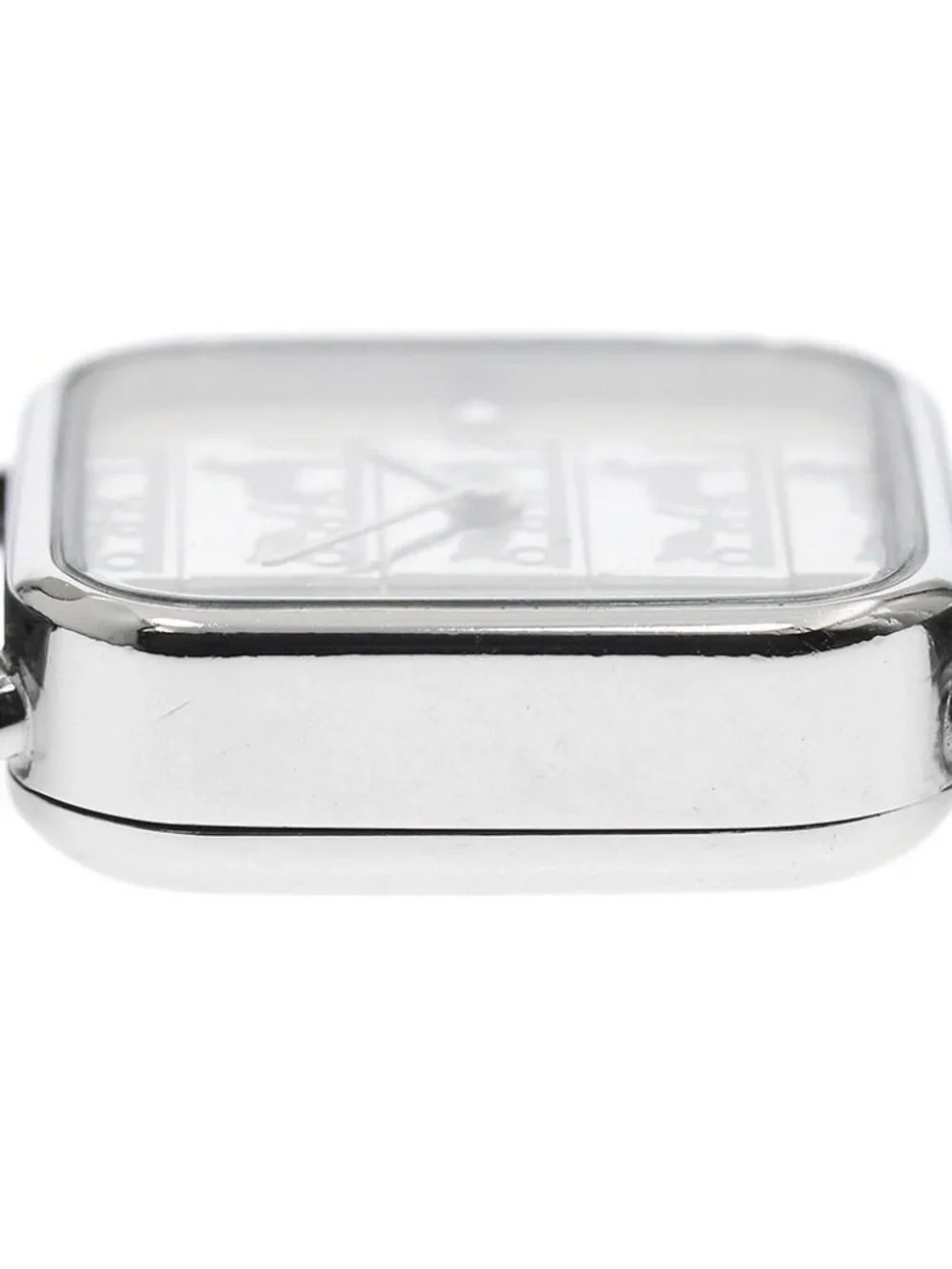 HERMES Carriage pattern Silver Dial Quartz Ladies Watch_961419
